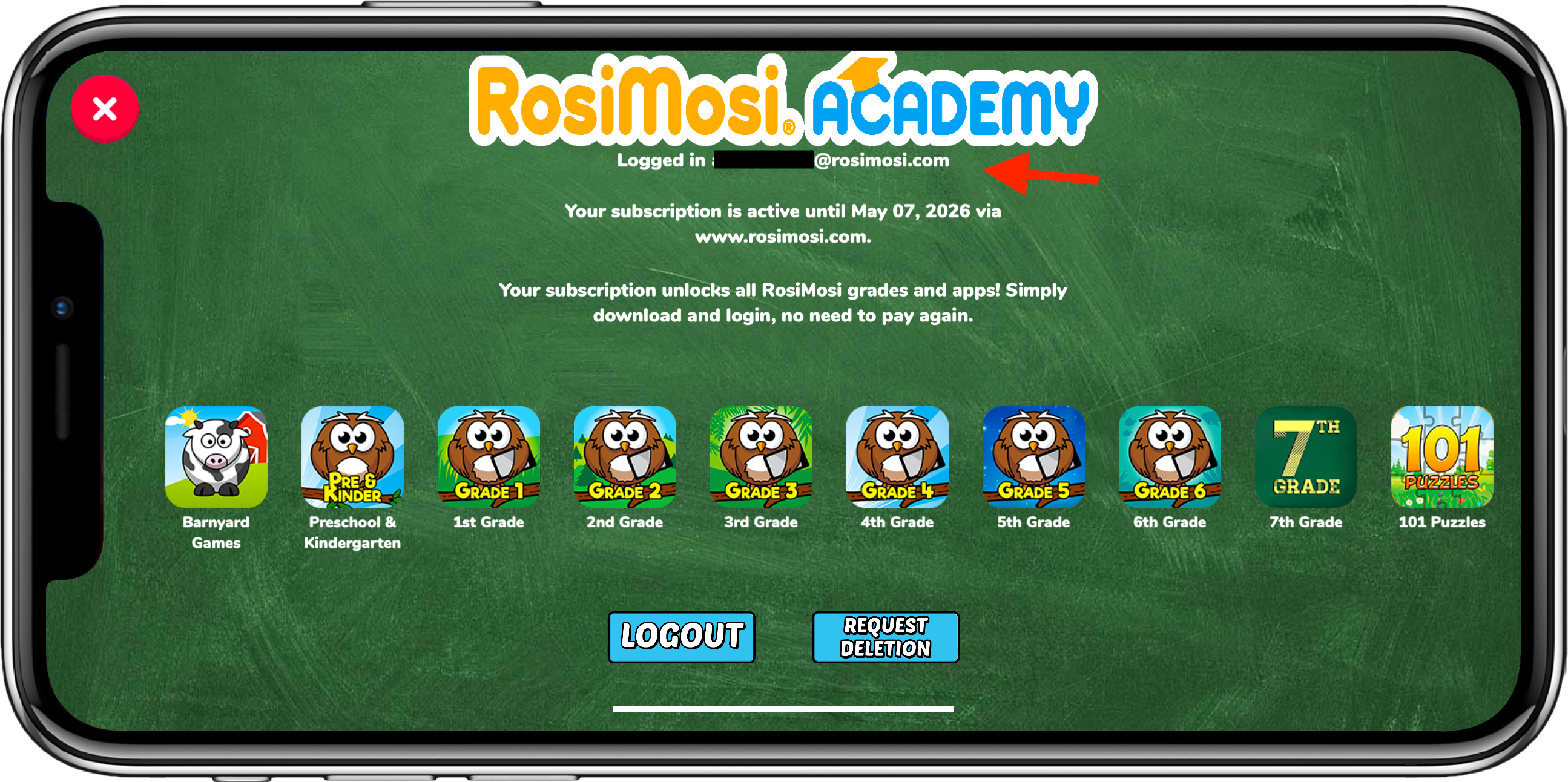 Rosimosi Academy Screen