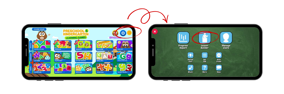 Tutorial on how to navigate to RosiMosi Lesson Builder